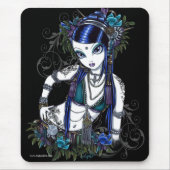 "Sonya" Stammes- Fusions-Bauchtänzerin-Blume Mousepad (Vorne)
