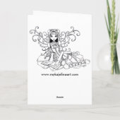 "Sonya" Stammes- Fusions-Bauchtänzerin-Karte Karte (Rückseite)