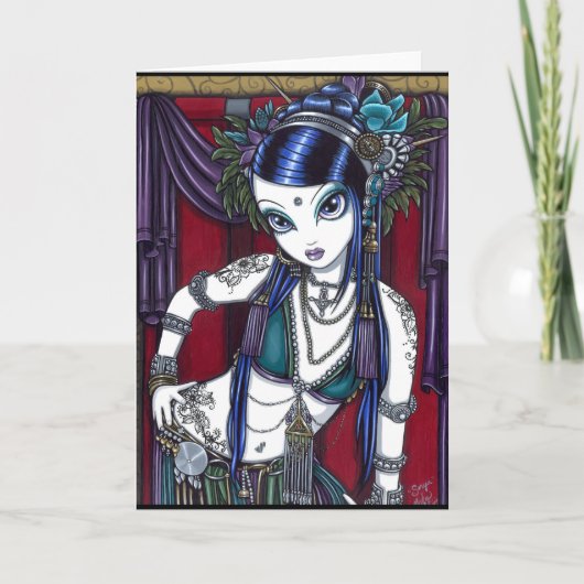 "Sonya" Stammes- Fusions-Bauchtänzerin-Karte Karte (Vorderseite)