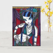 "Sonya" Stammes- Fusions-Bauchtänzerin-Karte Karte (Gelbe Blume)