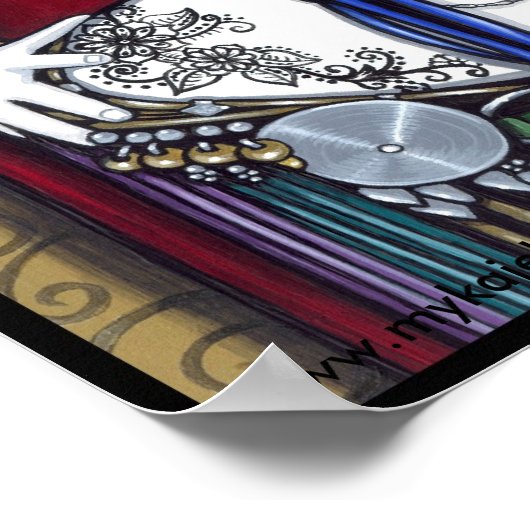 "Sonya" Tribal Fusion Belly Dancer Poster (Ecke)