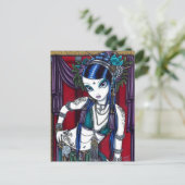 "Sonya" Tribal Fusion Belly Dancer Postkarte (Stehend Vorderseite)