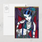 "Sonya" Tribal Fusion Belly Dancer Postkarte (Vorne/Hinten)