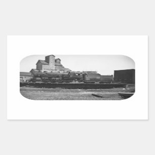 Soo Line-Lokomotive in Manitowoc Rechteckiger Aufkleber