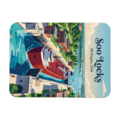 Soo Locks Michigan Magnet (Horizontal)