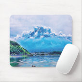 Soofy Watercolor Japanische Kunst Mousepad (Mit Mouse)