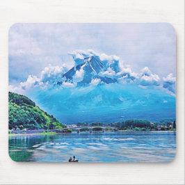 Soofy Watercolor Japanische Kunst Mousepad