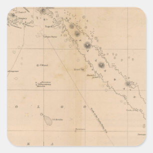 Sooloo Meer, Archipel, Philippinen Quadratischer Aufkleber