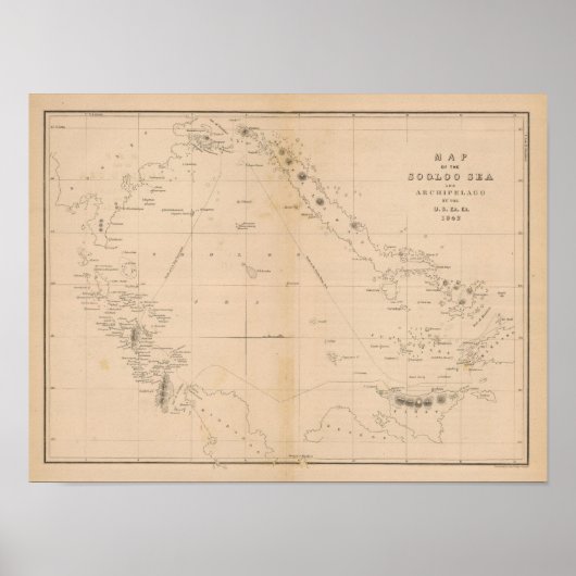 Sooloo Sea, Archipel, Philippinen Poster (Vorne)