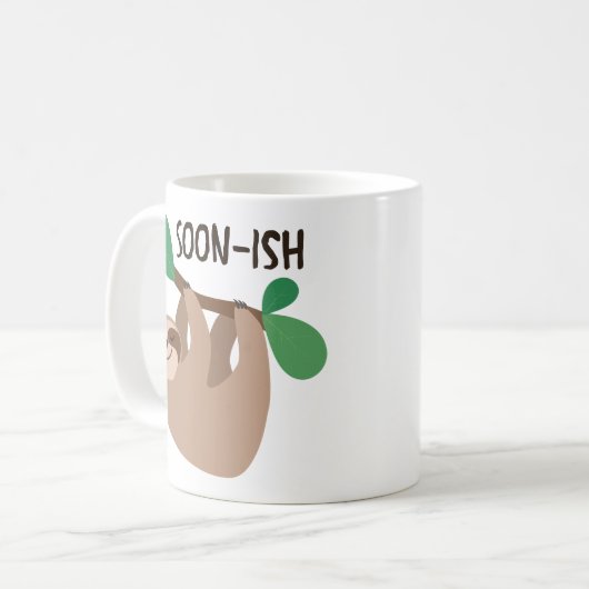 Soon-Ish Sloth-Tasse Kaffeetasse (Vorderseite Links)