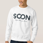 SOON Minimal Statement Hoodie – Sauberes Weiß (Vorderseite)