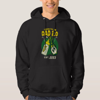 Soon to be 2nd Time Dad 2023 A Beer Milk Second Ba Hoodie