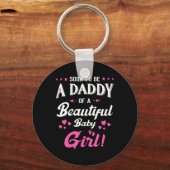 Soon To Be A Daddy Of A Girl New Papa Promoted Dad Schlüsselanhänger (Vorderseite)