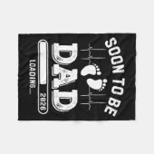 Soon To Be Dad 2026 Loading Baby Announcement For Fleecedecke (Vorderseite (Horizontal))