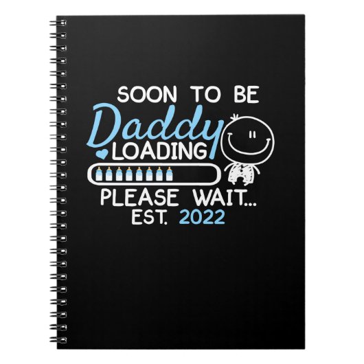 Soon To Be Daddy 2022 Father's Day First Time Notizblock (Vorderseite)