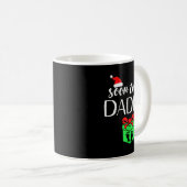 Soon To Be Daddy Christmas Funny Pregnancy Announc Kaffeetasse (VorderseiteRechts)