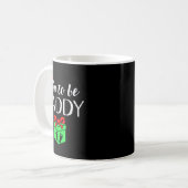 Soon To Be Daddy Christmas Funny Pregnancy Announc Kaffeetasse (Vorderseite Links)