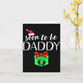 Soon To Be Daddy Christmas Funny Pregnancy Announc Karte (Gelbe Blume)