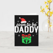 Soon To Be Daddy Christmas Funny Pregnancy Announc Karte (Gelbe Blume)
