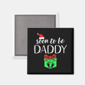Soon To Be Daddy Christmas Funny Pregnancy Announc Magnet (Vorderseite/Rückseite)