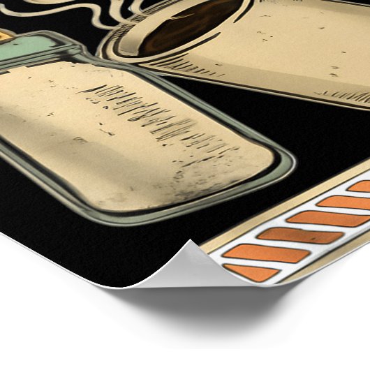 Soon To Be Daddy, Coffee Baby Announcement, Expect Poster (Ecke)