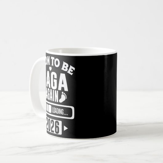 Soon To Be Gaga Again 2026 Loading New Baby Announ Kaffeetasse (Vorderseite Links)