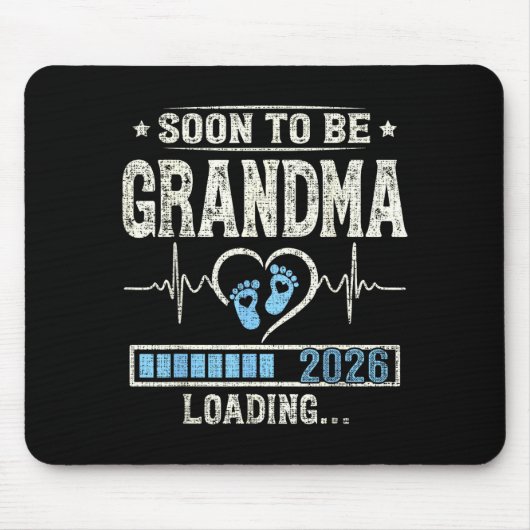 Soon To Be Grandma 2026 Expecting Baby Promoted Gr Mousepad (Vorne)