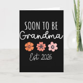 Soon To Be Grandma 2026 Pregnancy Announcement Gra Karte (Vorderseite)