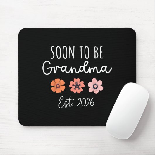 Soon To Be Grandma 2026 Pregnancy Announcement Gra Mousepad (Mit Mouse)