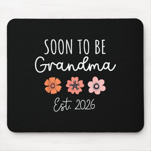 Soon To Be Grandma 2026 Pregnancy Announcement Gra Mousepad (Vorne)
