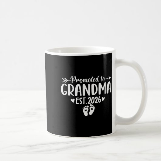 Soon To Be Grandma 2026 Promoted To Grandma Est 20 Kaffeetasse (Rechts)