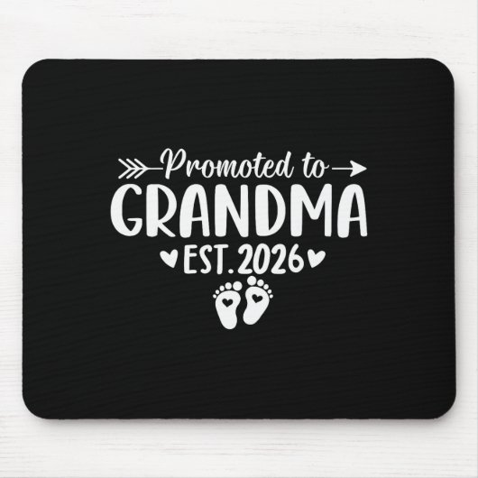 Soon To Be Grandma 2026 Promoted To Grandma Est 20 Mousepad (Vorne)