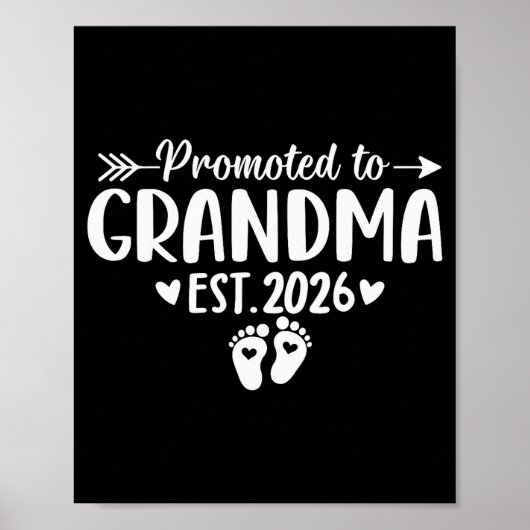 Soon To Be Grandma 2026 Promoted To Grandma Est 20 Poster (Vorne)