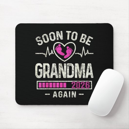 Soon To Be Grandma Again 2026 Expecting Baby Grand Mousepad (Mit Mouse)