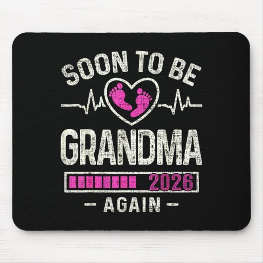 Soon To Be Grandma Again 2026 Expecting Baby Grand Mousepad (Vorne)
