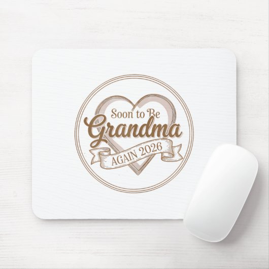 Soon To Be Grandma Again 2026 Loading Pregnancy An Mousepad (Mit Mouse)