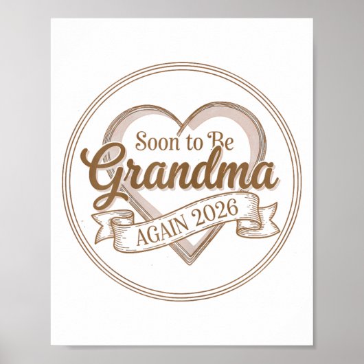 Soon To Be Grandma Again 2026 Loading Pregnancy An Poster (Vorne)