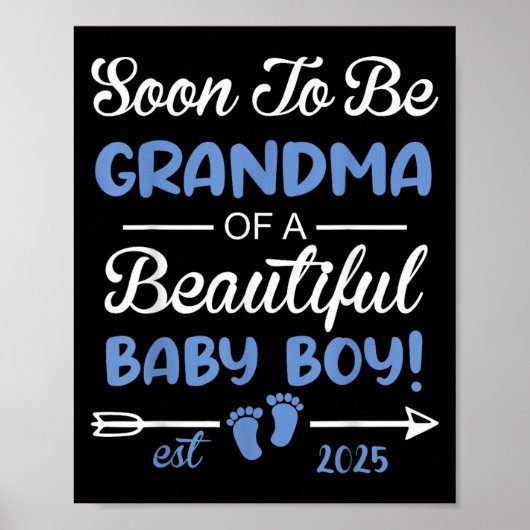 Soon To Be Grandma Of Beautiful Baby Boy Reveal  Poster (Vorne)