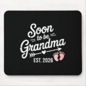Soon To Be Grandma Pregnancy Announcement Est 2026 Mousepad (Vorne)