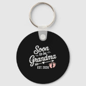 Soon To Be Grandma Pregnancy Announcement Est 2026 Schlüsselanhänger (Vorderseite)