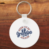 Soon To Be Grandpa Again Expecting Baby Promoted G Schlüsselanhänger (Vorderseite)