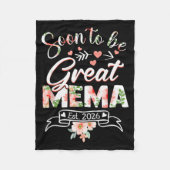Soon To Be Great Mema Est 2026 First Time New Gran Fleecedecke (Vorderseite)
