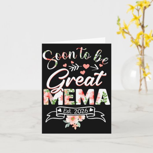 Soon To Be Great Mema Est 2026 First Time New Gran Karte (Gelbe Blume)