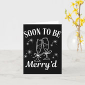 Soon To Be Merry'd Christmas Couple Engagement Karte (Gelbe Blume)
