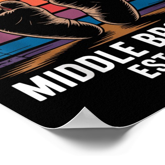 Soon To Be Middle Brother Est. 2026 - New Family M Poster (Ecke)