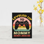 Soon To Be Mom 2026 Funny I Leveled Up To Mommy 20 Karte (Gelbe Blume)