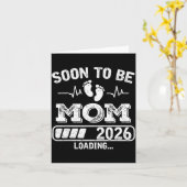 Soon To Be Mom 2026 Loading Funny Pregnancy Announ Karte (Gelbe Blume)