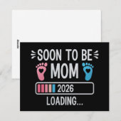 Soon to Be Mom 2026 Loading Pregnancy Announcement Einladung (Vorne/Hinten)