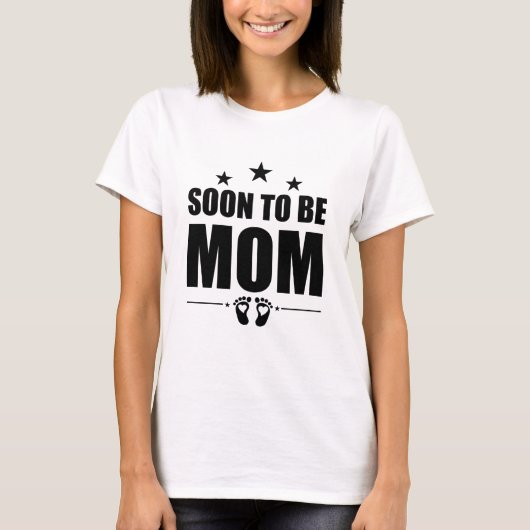 Soon To Be Mom Pregnancy Announcement Reveal Mom T-Shirt (Vorderseite)