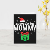 Soon To Be Mommy Christmas Funny Pregnancy Announc Karte (Gelbe Blume)